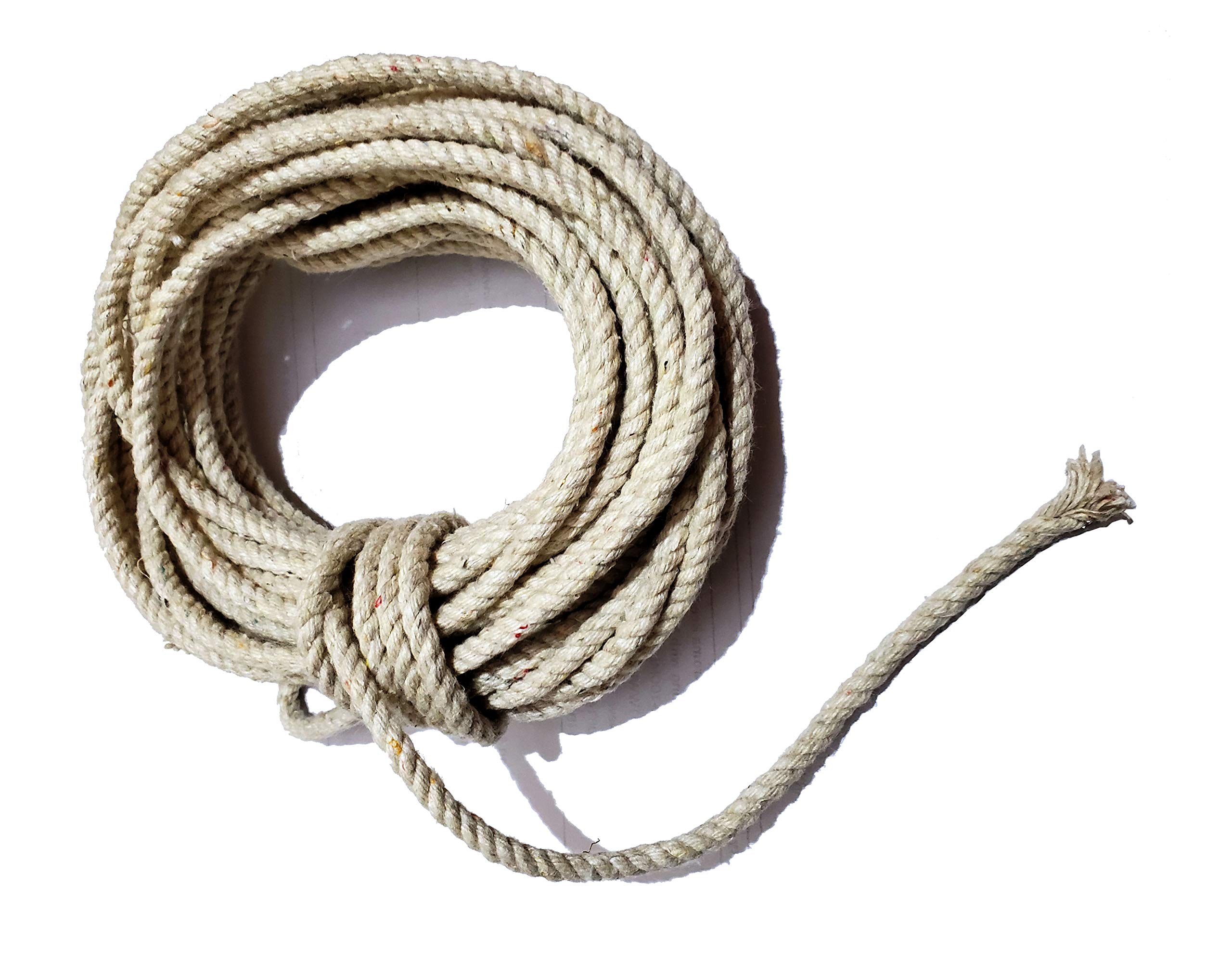 Pure Source India Cloth Line Cotton Rope Braided, for Drying Clothes, 5 Mtr (Natural White)