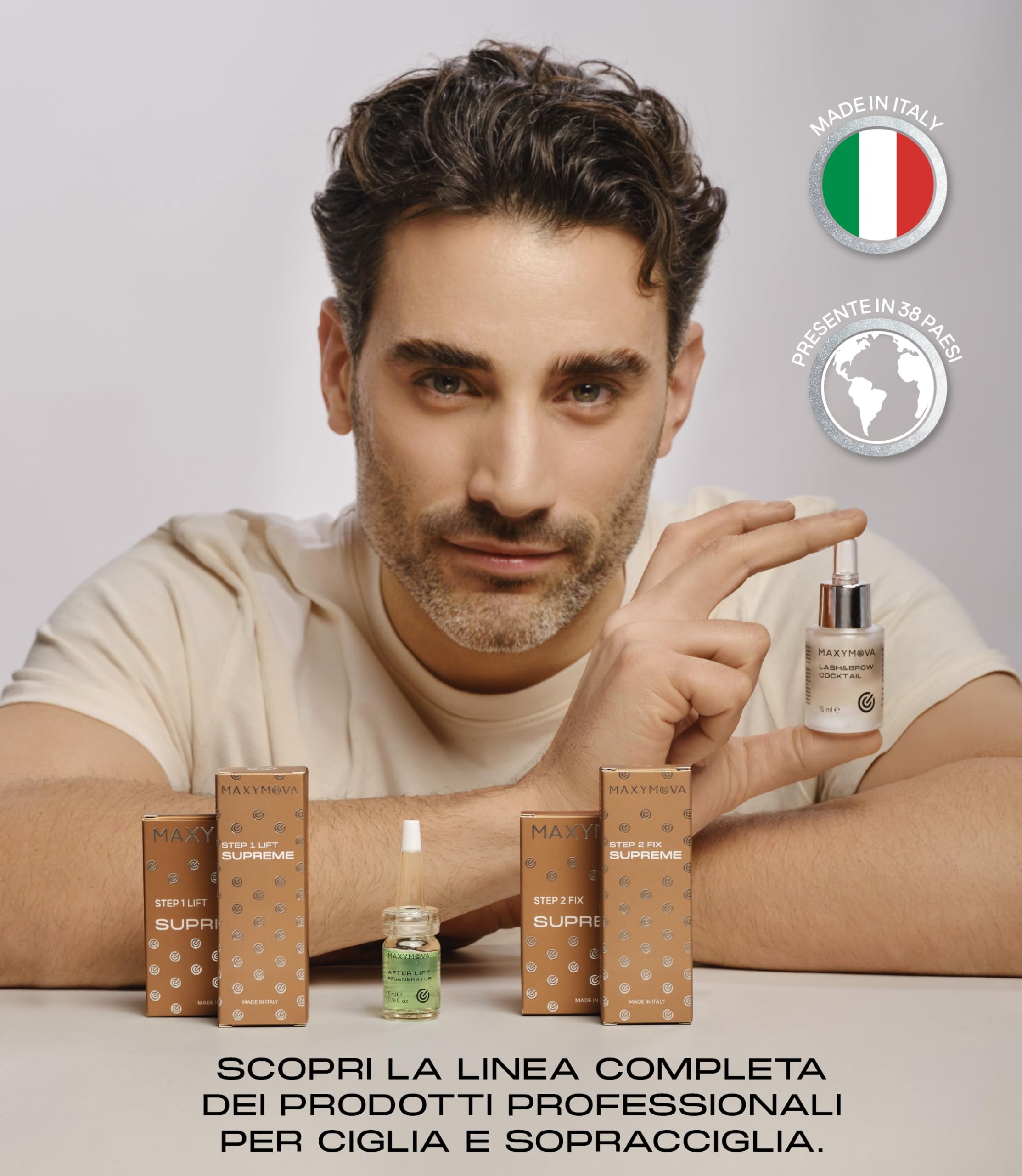 MAXYMOVA Kit laminazione ciglia e sopracciglia, Lash lift kit, Formula rivoluzionaria, Linea Supreme, Con aloe e bambù, Prodotto professionale per salone, Tubi da 10 ml