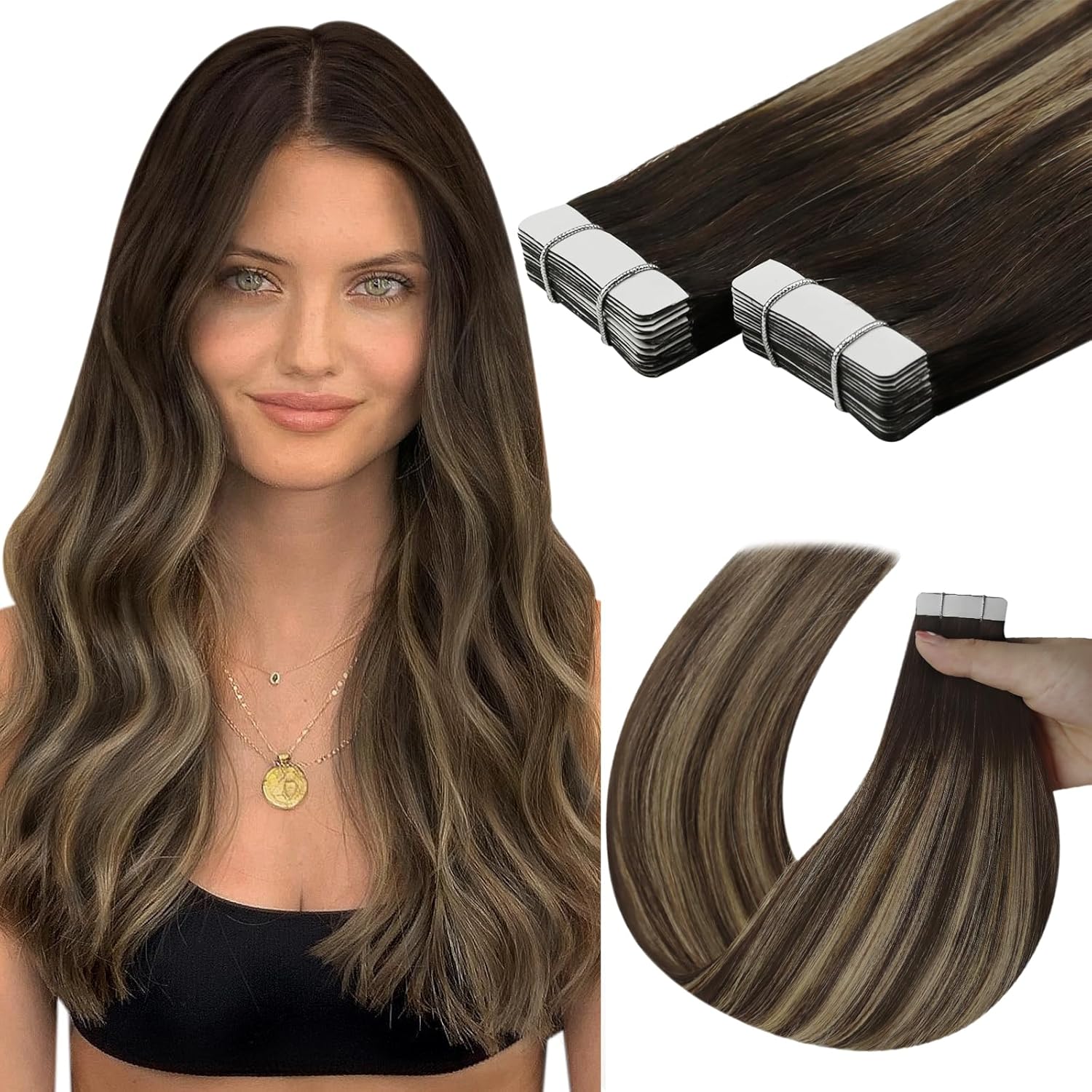 YoungSee Tape Hair Extensions Balayage Hair Extensions Tape ins