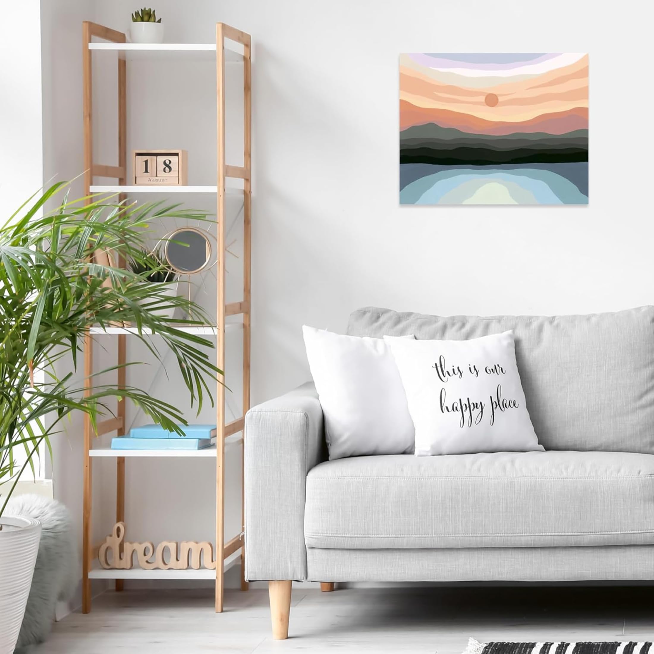 Ravensburger - CreArt Paesaggio Stile Minimal, Kit per Dipingere con i Numeri, Contiene Tavola Prestampata 24x30 cm, Pennello, Colori e Accessori, Gioco Creativo e Relax per Adulti 14+ Anni