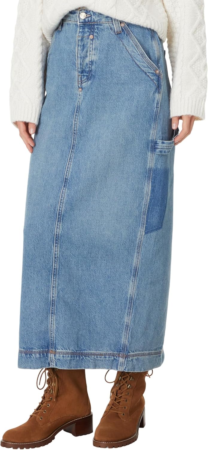 Free People Womens Francisco Denim Maxi Head Over Heels 25 at Amazon