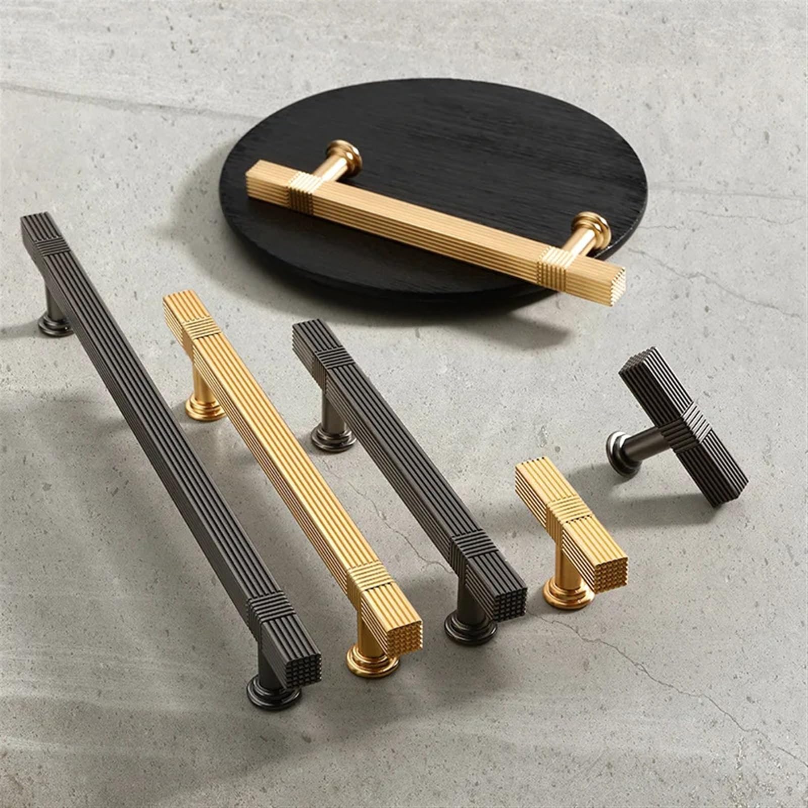 Boutons de tiroir en alliage de zinc doré pour buffet et cuisine luxe