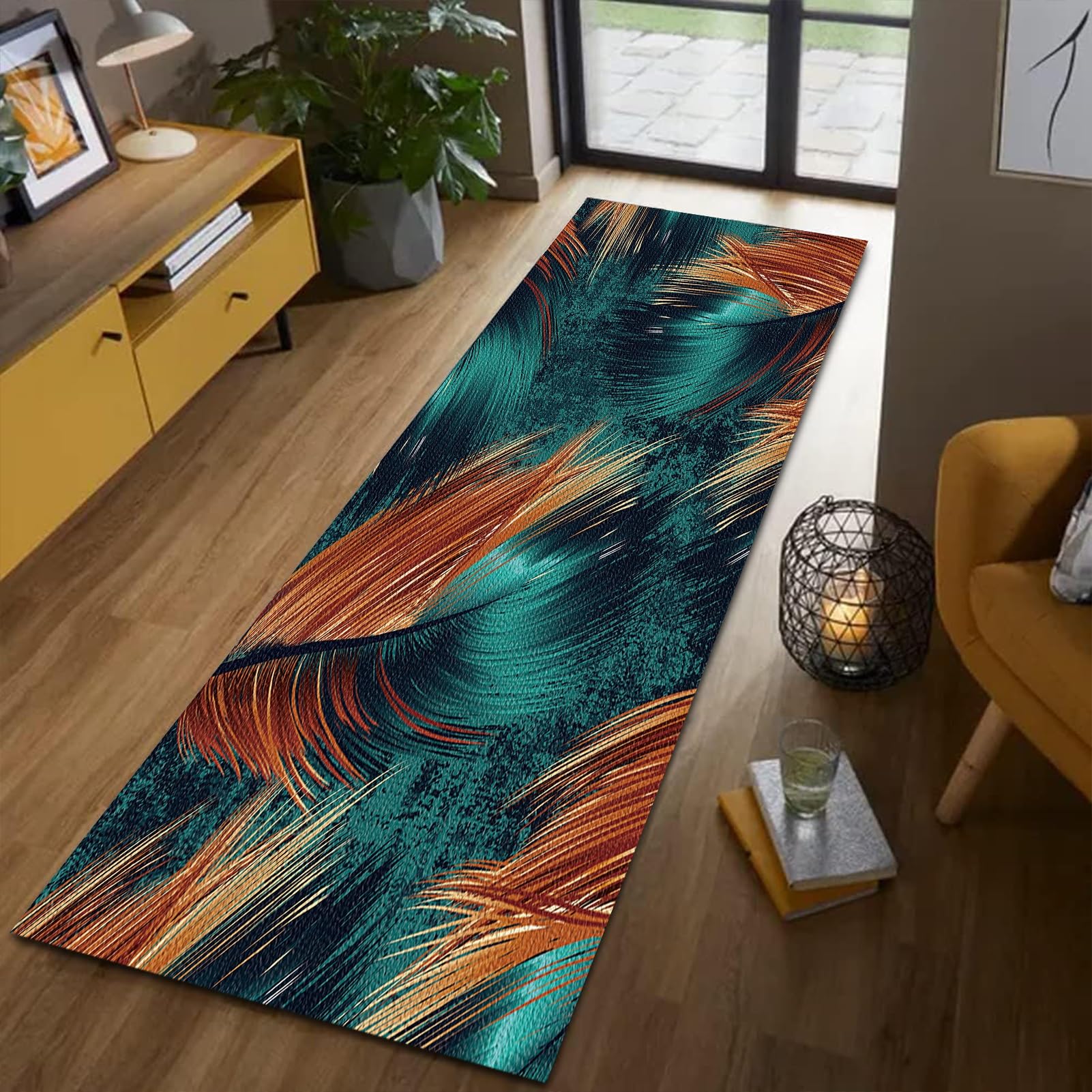 Loper kleed Loper - Tapijtloper for trappen Gang Entree Breedte 60cm 70cm 80cm Antislip Wasbaar Zeer lange gang Gangloper Smal Tapijten, Aanpasbare lengte(70x200cm/2.3ftx6.6ft