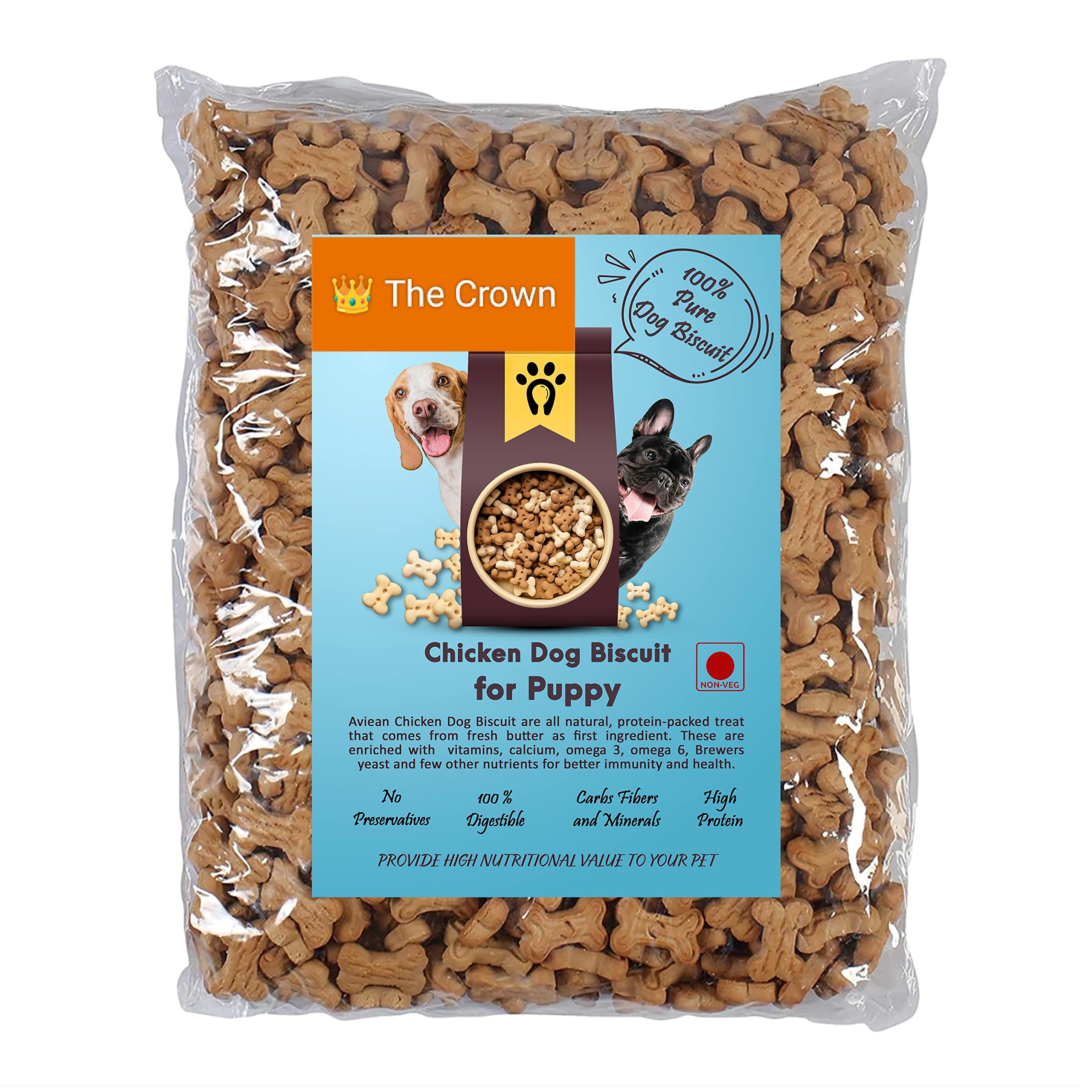 The Crown 1 Kg Dog Biscuits for Puppy with Premium Ingredients and Nutrients Chicken Flavour (B0BRVCCD1S) Amazon Price History, Amazon Price Tracker