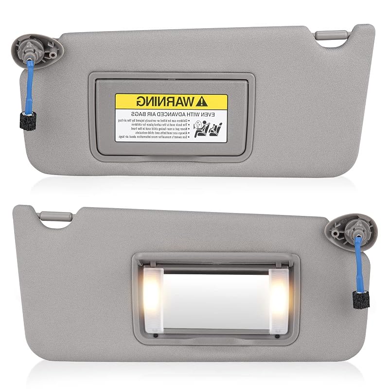 Par de para-sóis com luz para Honda Accord 2008 a 2017, lado esquerdo e direito, cinza, Aeagle
