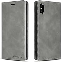 Vista 9 de QLTYPRI Funda para iPhone XR, funda de piel sintética de alta calidad, parachoques de TPU con soporte para tarjetas, atril, absorción magnética
