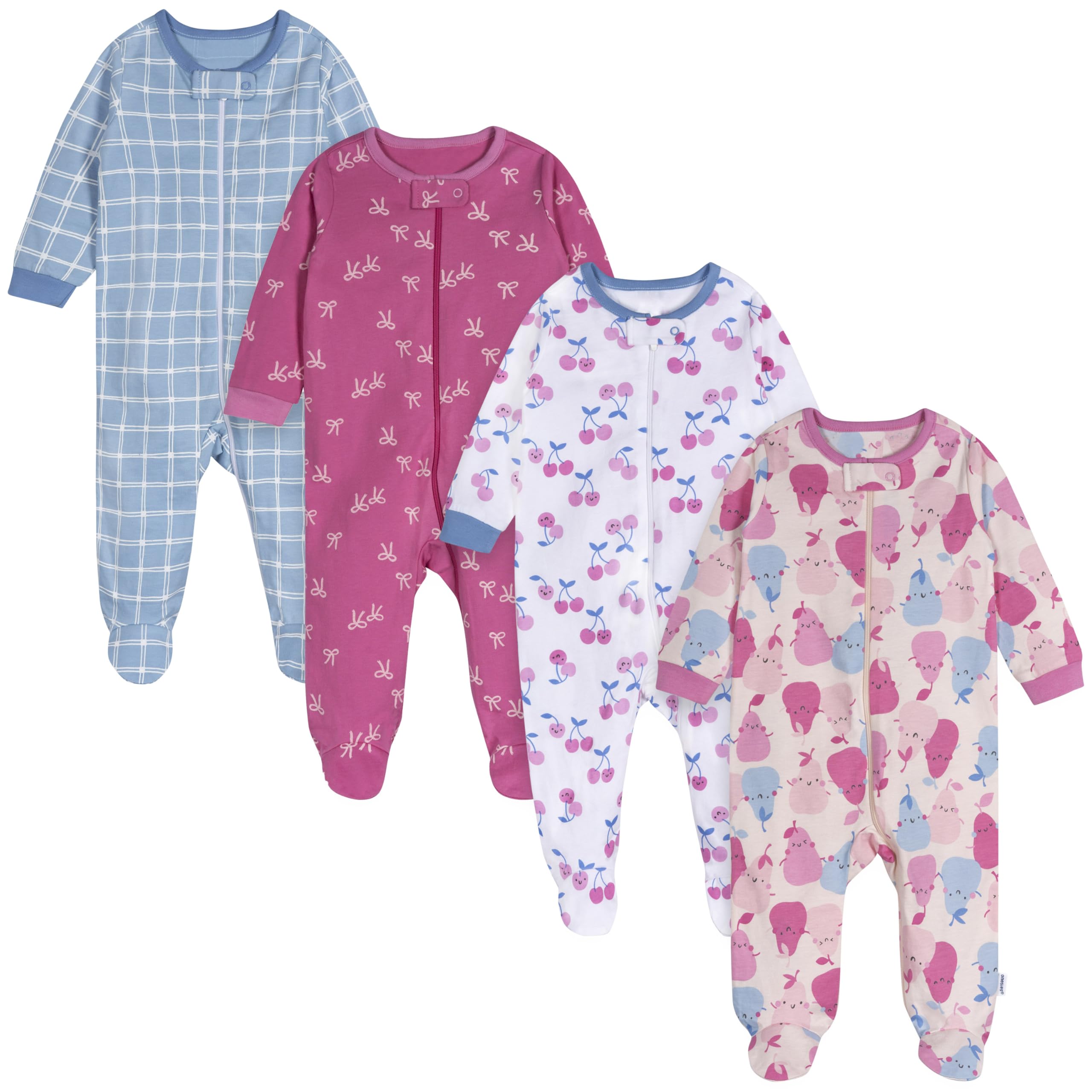 Onesies Brand Baby Girls 4-pack Sleep 'N Play Footies Multi Pack PLACEHOLDER
