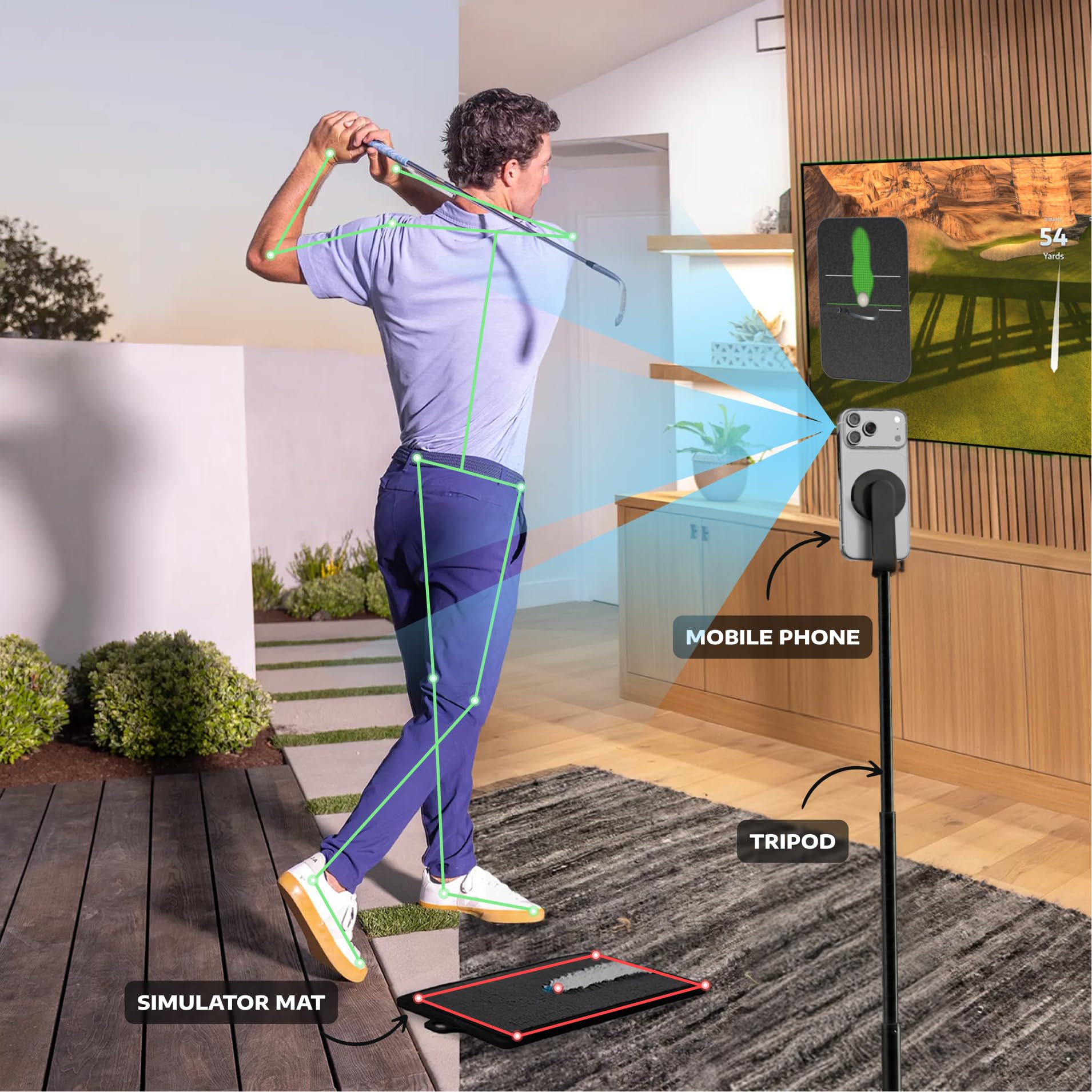 Golf Daddy Golf Simulator - Golf Training Aid to Practice Wherever