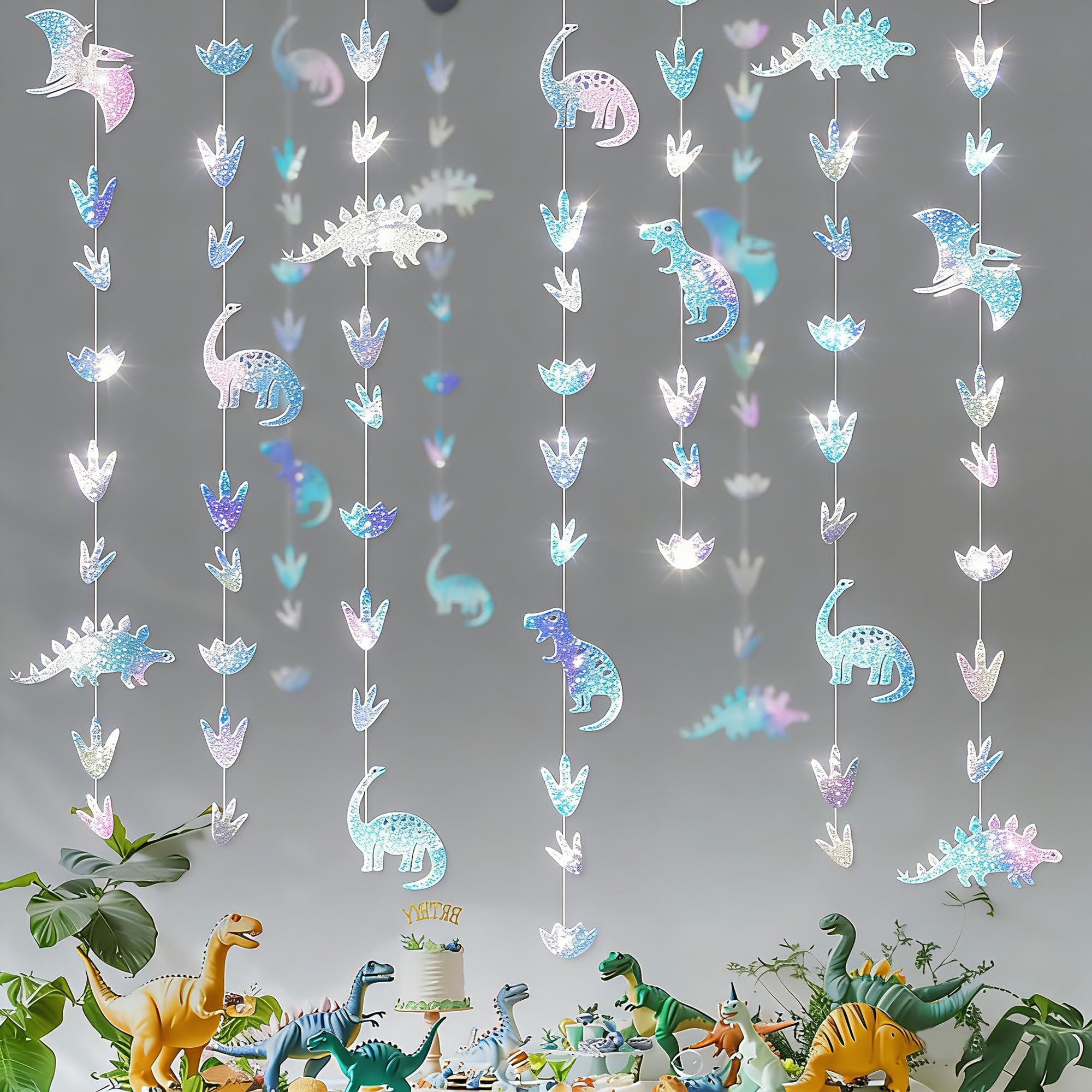 Guirlande dinosaure pour fete d'anniversaire et decoration de chambre