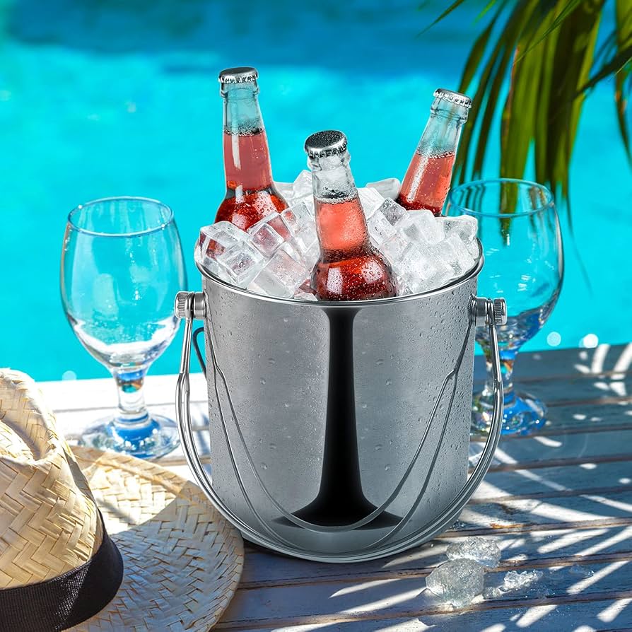 ステンレスアイスペール&水差しセット バー用品 アイスペール＆ピッチャーセット ステンレス製 18-8