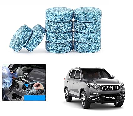 Asryd Car Wiper Detergent Effervescent Tablets Auto Windshield Cleaner Glass Tablets| Better Visibility | Safer Driving | Made in India | for Mahindra Alturas G4 (10 Tablets)