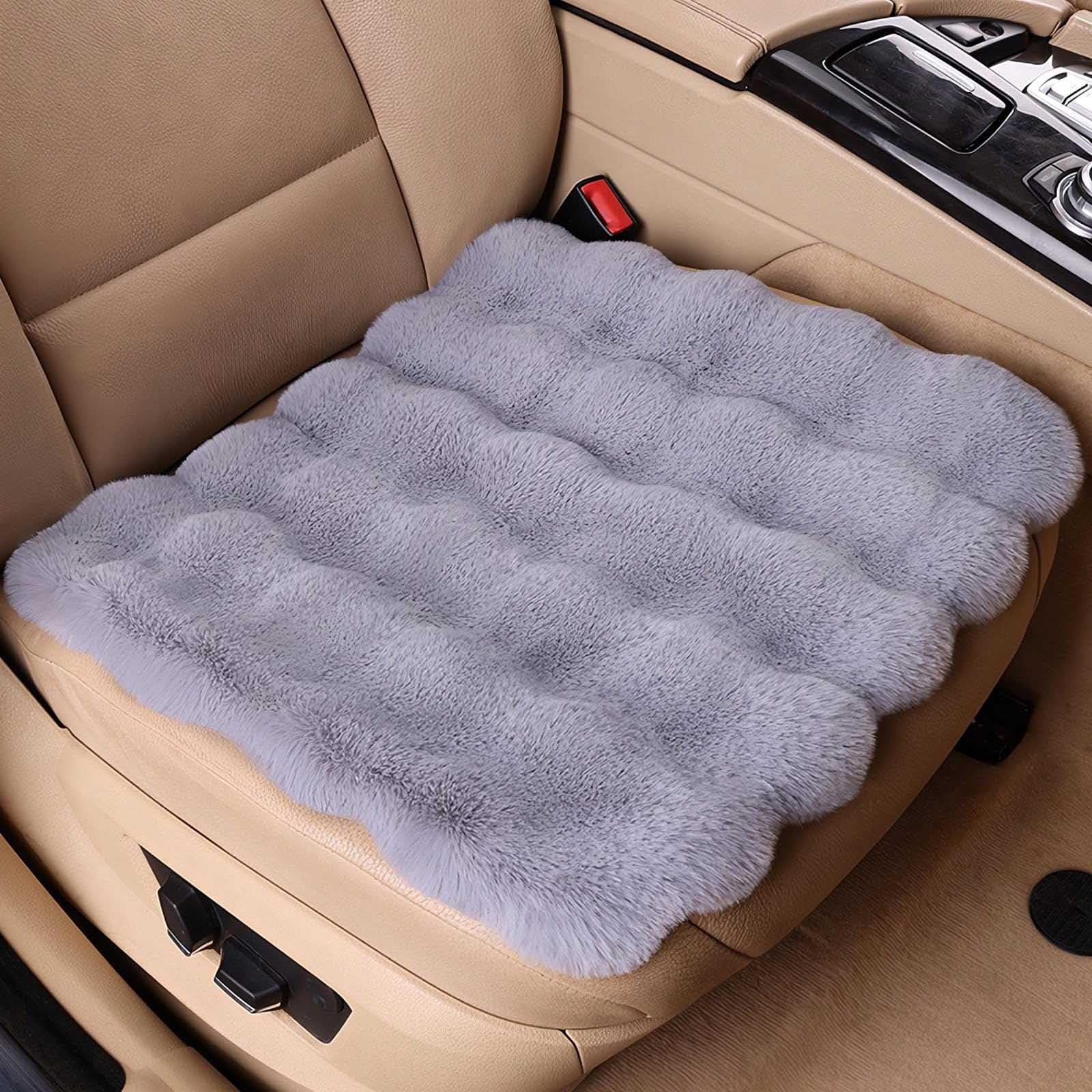 Funda de Asiento de Coche de Felpa para KIA Sorento(5seats) 2006-2008, 3 Piezas Cojín Caliente Suave para Asientos Delanteros y Trasero Protector,Grey