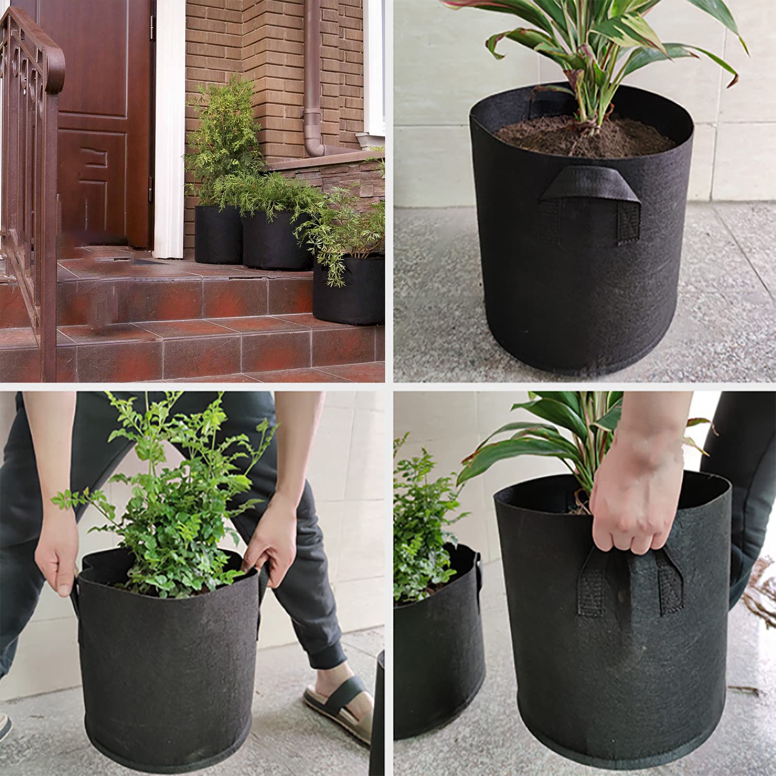 Borsa per piantare da giardino con manici borsa per coltivazione in