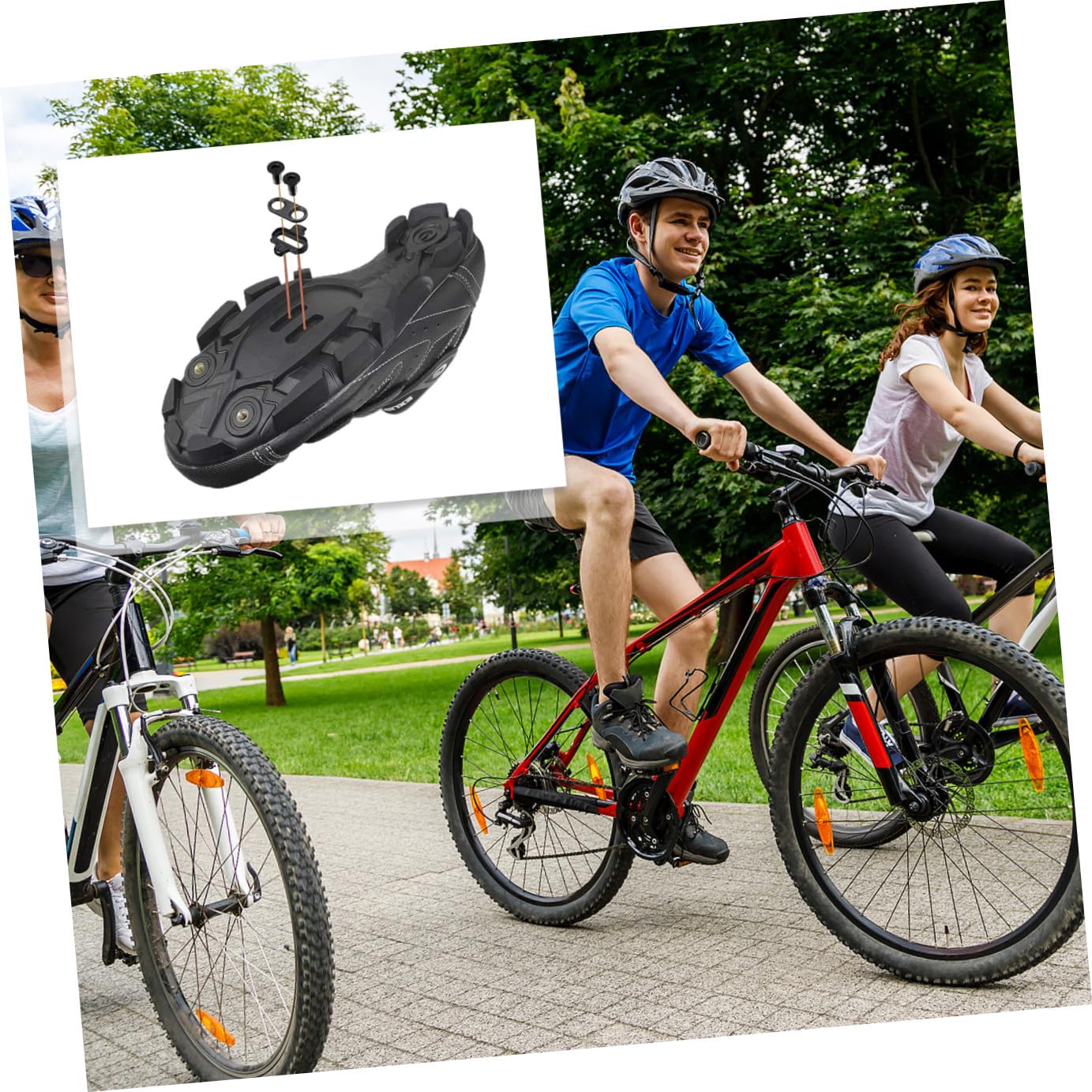 BESPORTBLE 3paia Tacchette Per Bici Da Montagna Autolock Multi-direzionale Sostituzione Per Pedali Alta Affidabilità e Stabilità