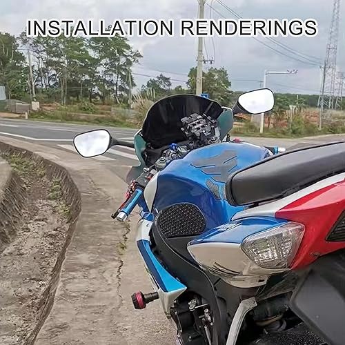 Miniatura 6 de GOOFIT Espejo lateral de repuesto para Suzuki GSXR 600 750 1000 06-08 Espejo retrovisor de motocicleta con luz LED