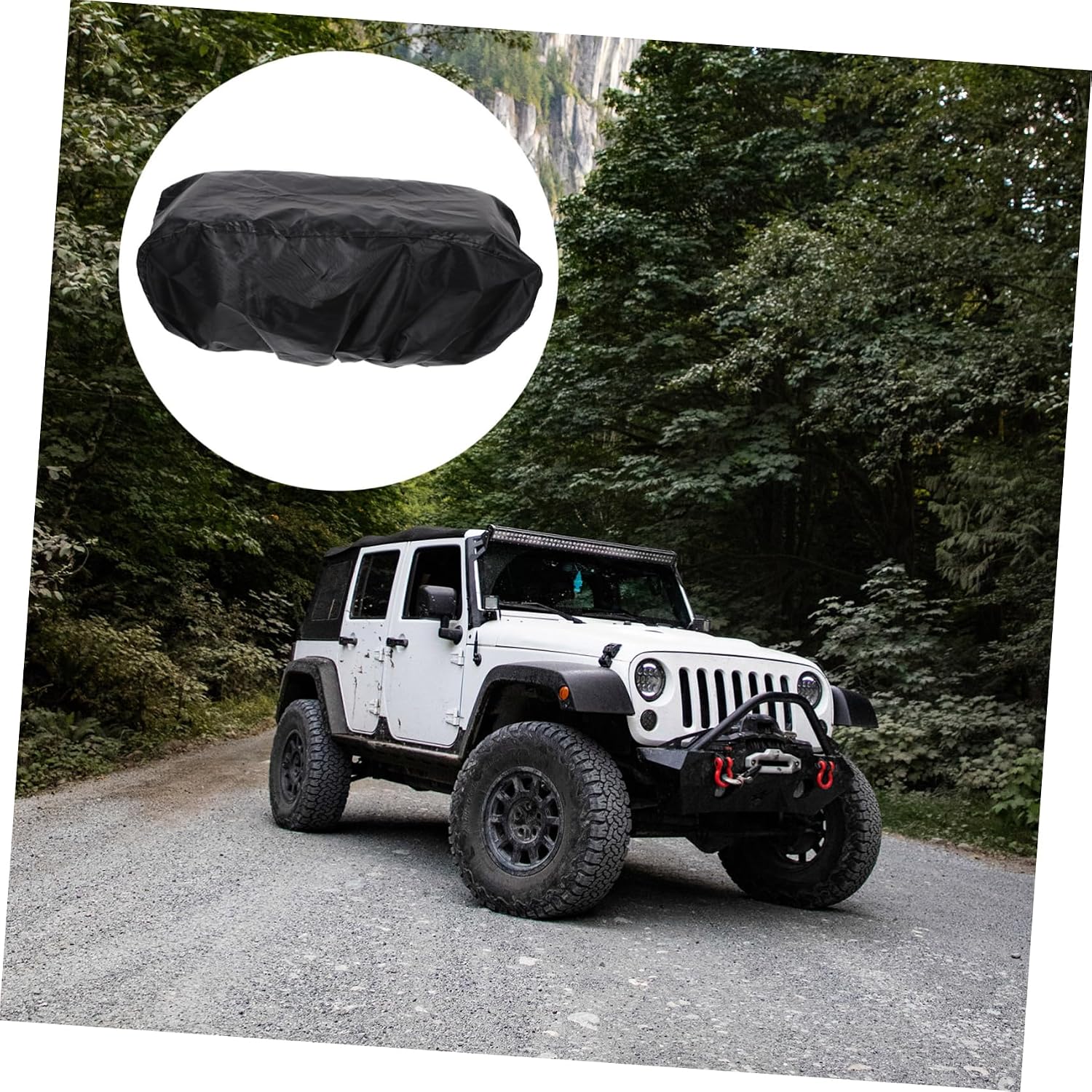 Heavy Duty Car Winch Cover Oxford with Elastic Band UV Protection and Dustproof Design Storage for Suv Electric Winch Protection