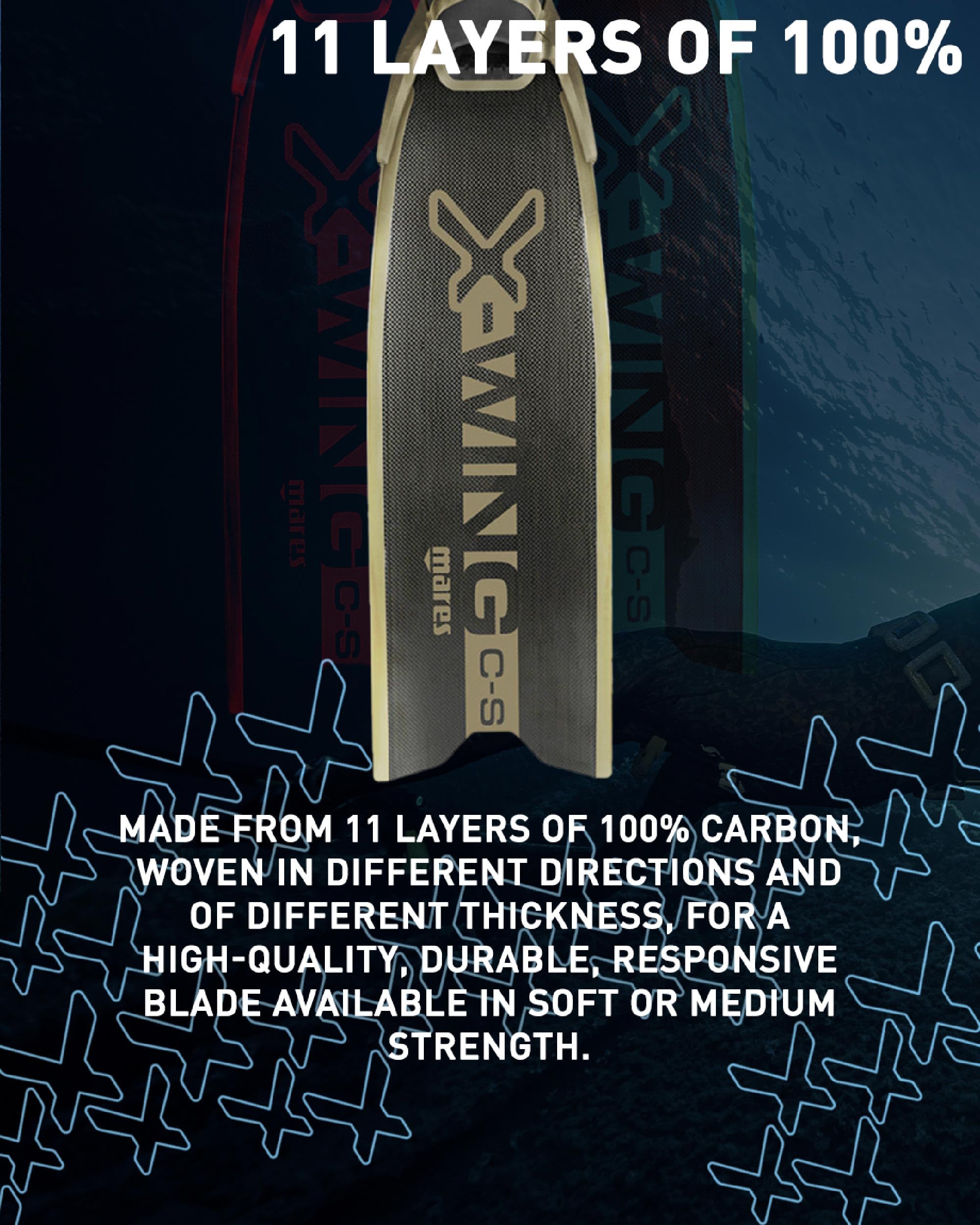 Mares Fins X-Wing C-S Green Foot Pocket 420422MED036