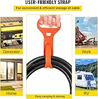 Vista 6 de VEVOR Cable de extensión de soldador de 25 pies, 40 amperios, 250 V, 8 calibre 3 puntas, cable de extensión de soldadura resistente con NEMA 6-50P a