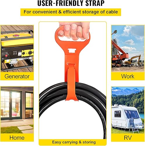 Miniatura 6 de VEVOR Cable de extensión de soldador de 25 pies, 40 amperios, 250 V, 8 calibre 3 puntas, cable de extensión de soldadura resistente con NEMA 6-50P a