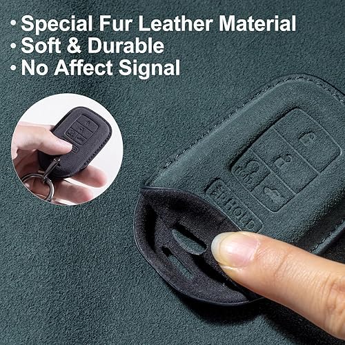 Miniatura 4 de Funda para llavero Honda con cordón de gamuza para llavero, protector de llavero compatible con Honda Accord Civic CRV Pilot Odyssey Passport Smart