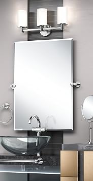 Gatco 4686 Channel Glass Shelf, Chrome/Wall Mounted 20.13 X 5.25 Tempered/Floating Rectangle Glass Shelf for Bathroom