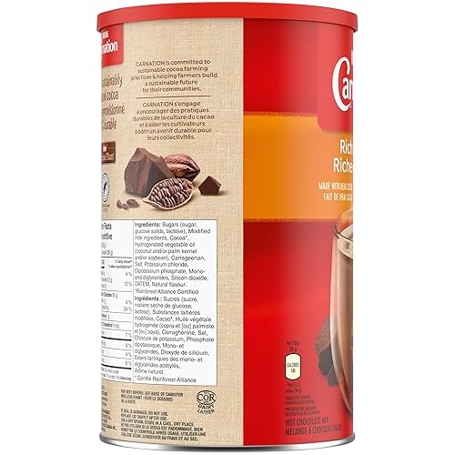 Miniatura 12 de CARNATION Nestle - Chocolate caliente rico y cremoso, 3.7 lbs3.7 libras, lata, importado de Canadá