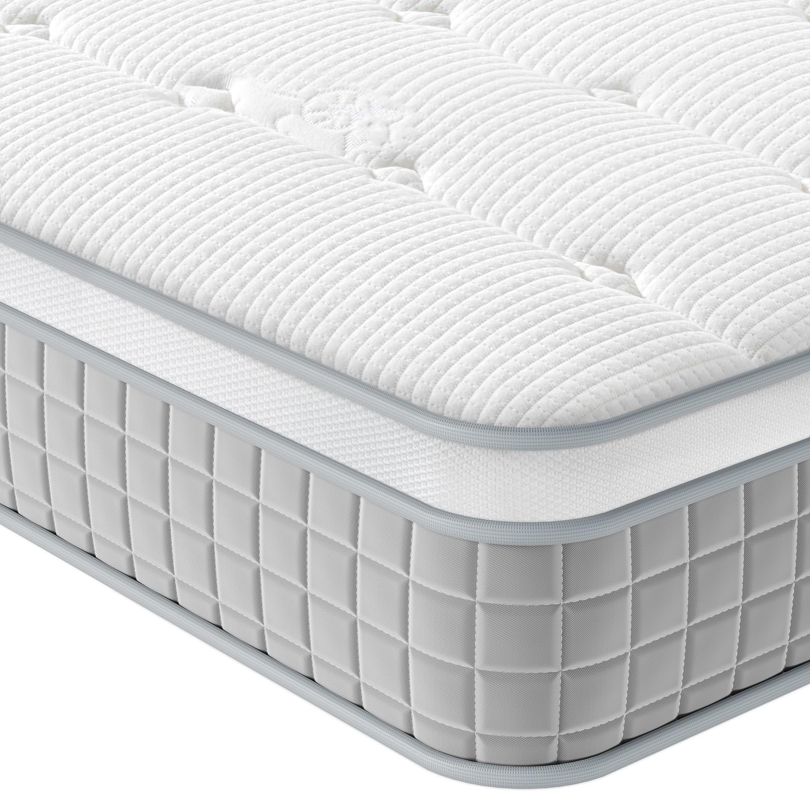 Vesgantti 3FT Single Mattress, 9.6 Inch Pocket Sprung Mattress Single with Breathable Foam and Individually Wrapped Spring - Medium Firm Feel, Modern Box Top Collection