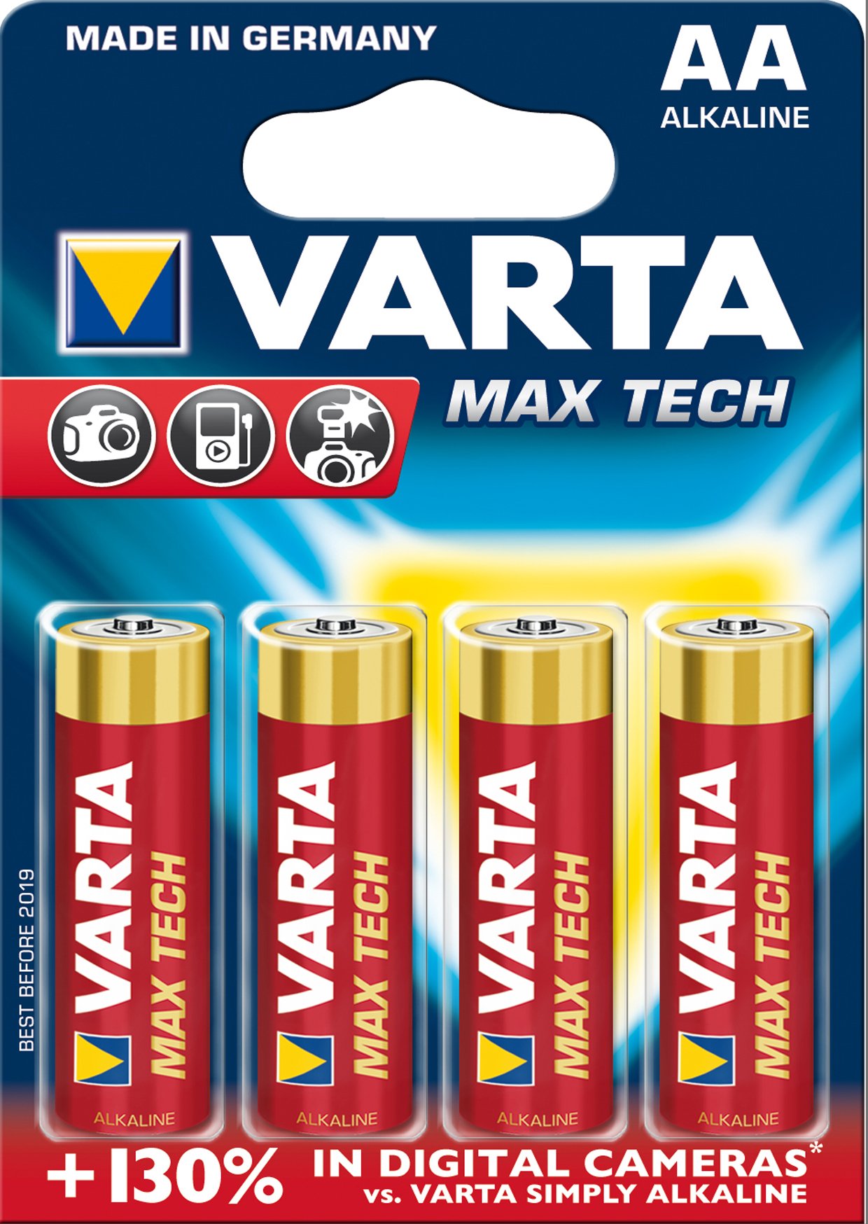 MAX tECH lot de 10 piles alcaline-mignon/aA/lR6 1,5 v 04706101404 varta lot de 4