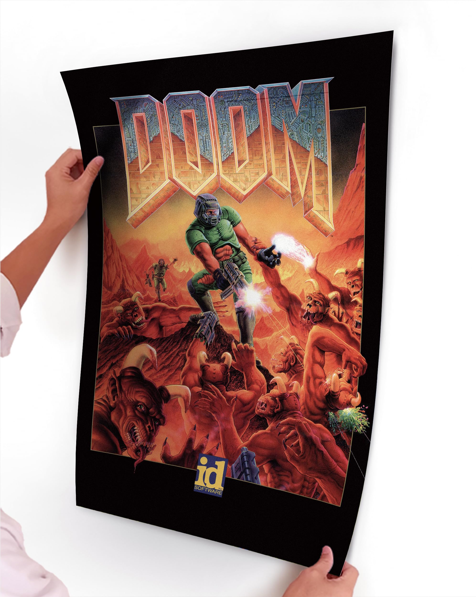 Amazon.co.jp: LNASI Doom レトロゲームポスター - 28x43cm - フレーム