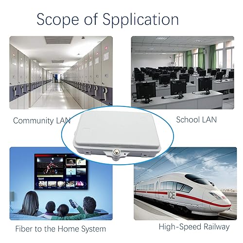 Miniatura 7 de PNGKNYOCN Caja de distribución de fibra FTTH de 6 núcleos - Caja divisora de 6 puertos para adaptadores SC, FC, E2000