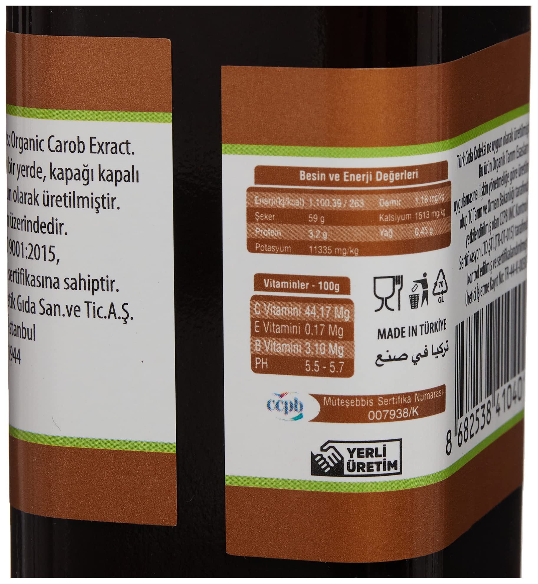 Arifoğlu Organik Keçiboynuzu Özü 250ml
