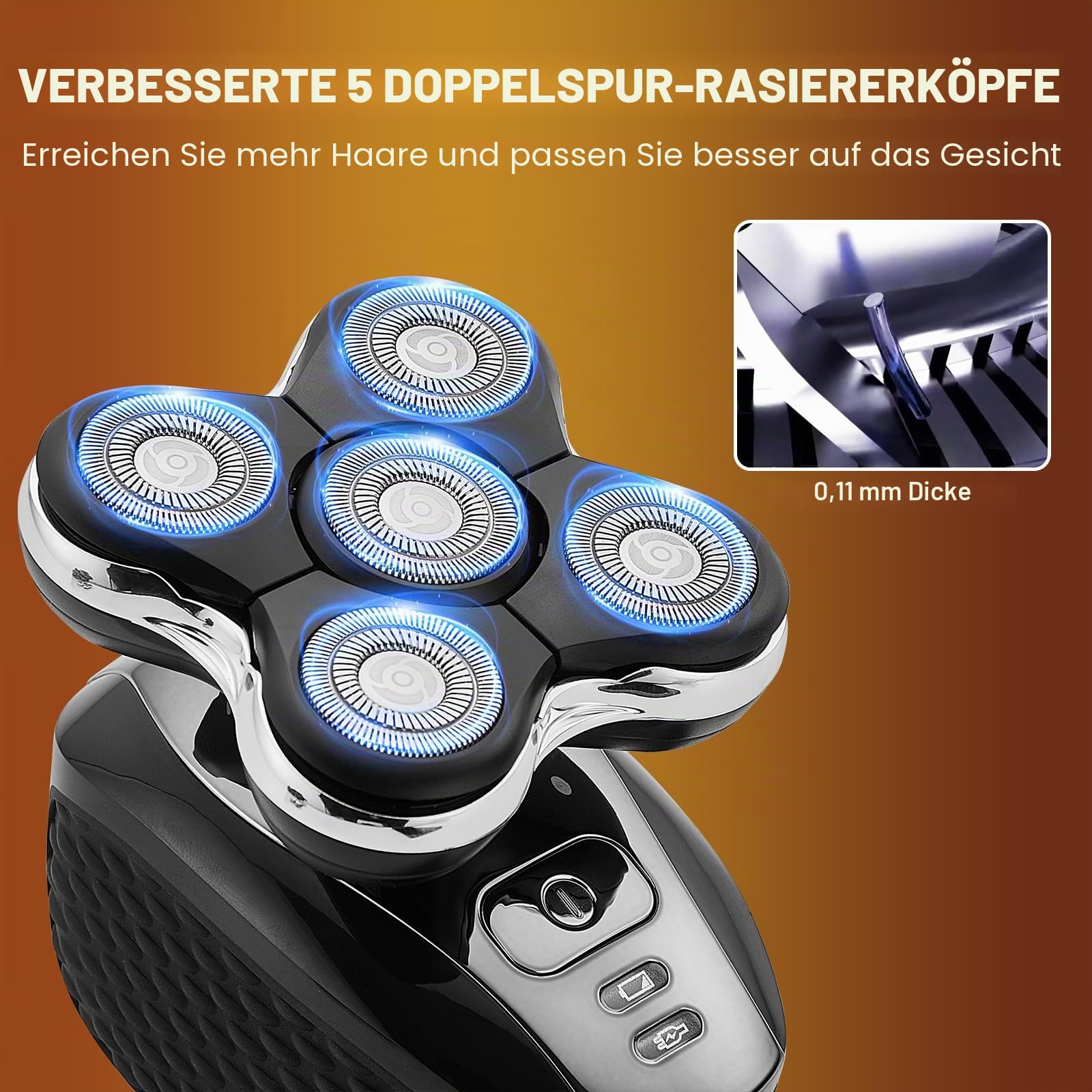 RX5 Ersatz-Rasierköpfe, kompatibel mit Remington Balder Pro XR1500, XR1501 und RX5 Rasierern, 3 Stück