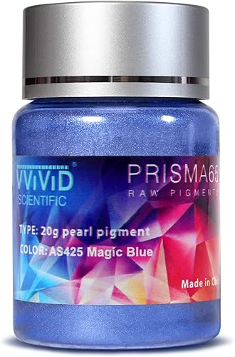 VViViD Prisma65 - Pigmento crudo mágico azul perla metálica en polvo de 0.71oz