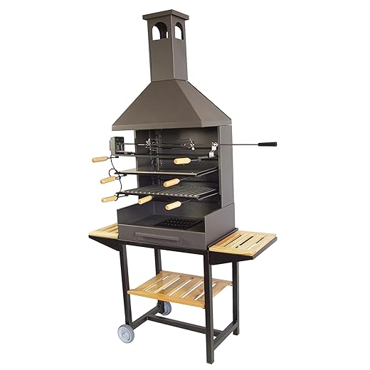Imex El Zorro 71555 - Barbacoa Chim.completa C/Bandeja Madera 72X40X204 Cms.