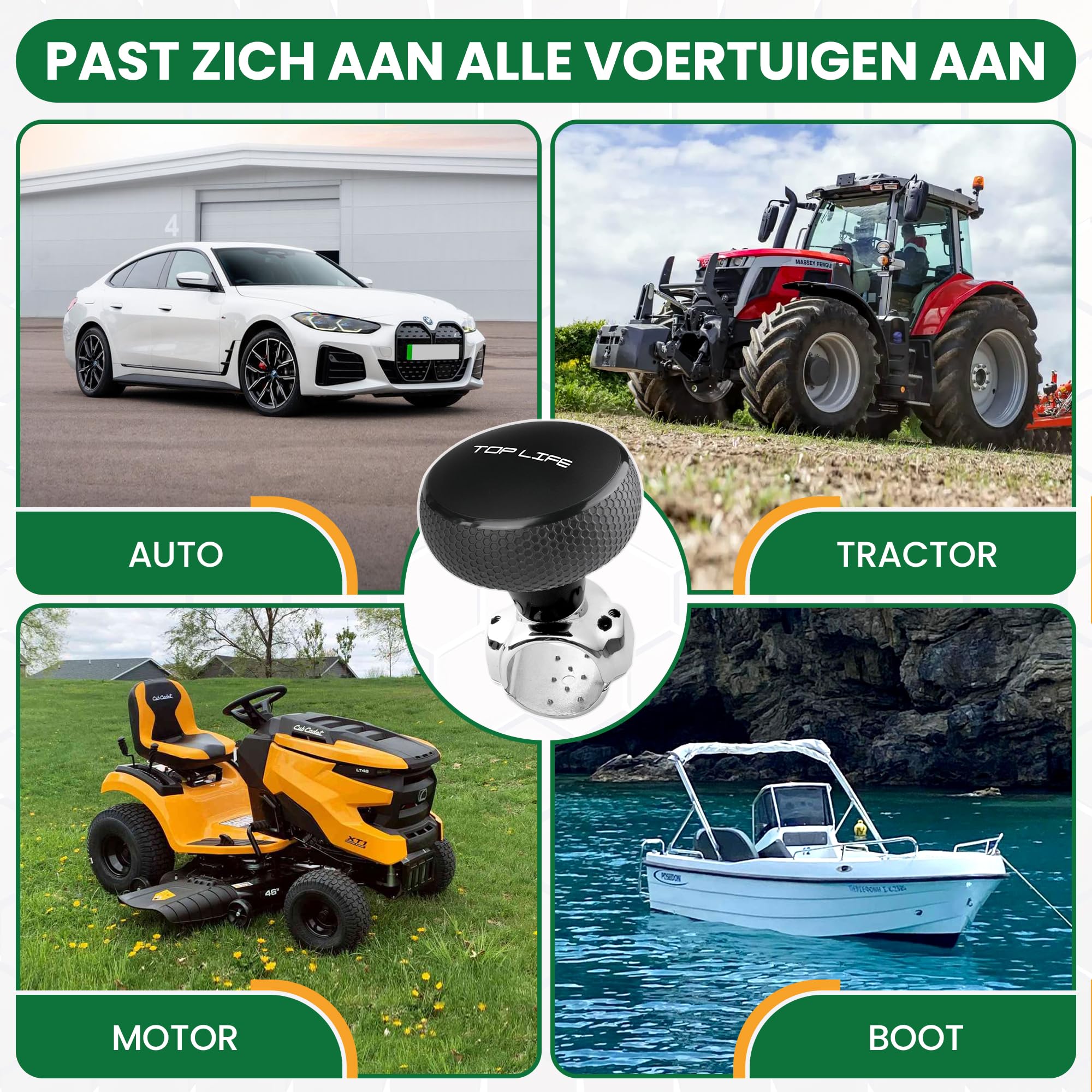 Smal Stuurknop voor stuurhulp, universele stuurwiel, siliconen