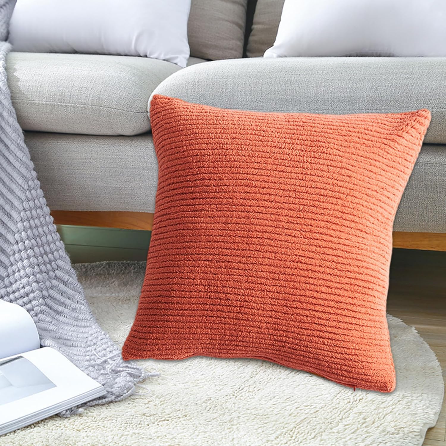 Modern Homes Corduroy Cushion Covers Soft Decorative Pillow Case for Living Room Sofa and Bed Living Room Accessories Soft Cushions Case