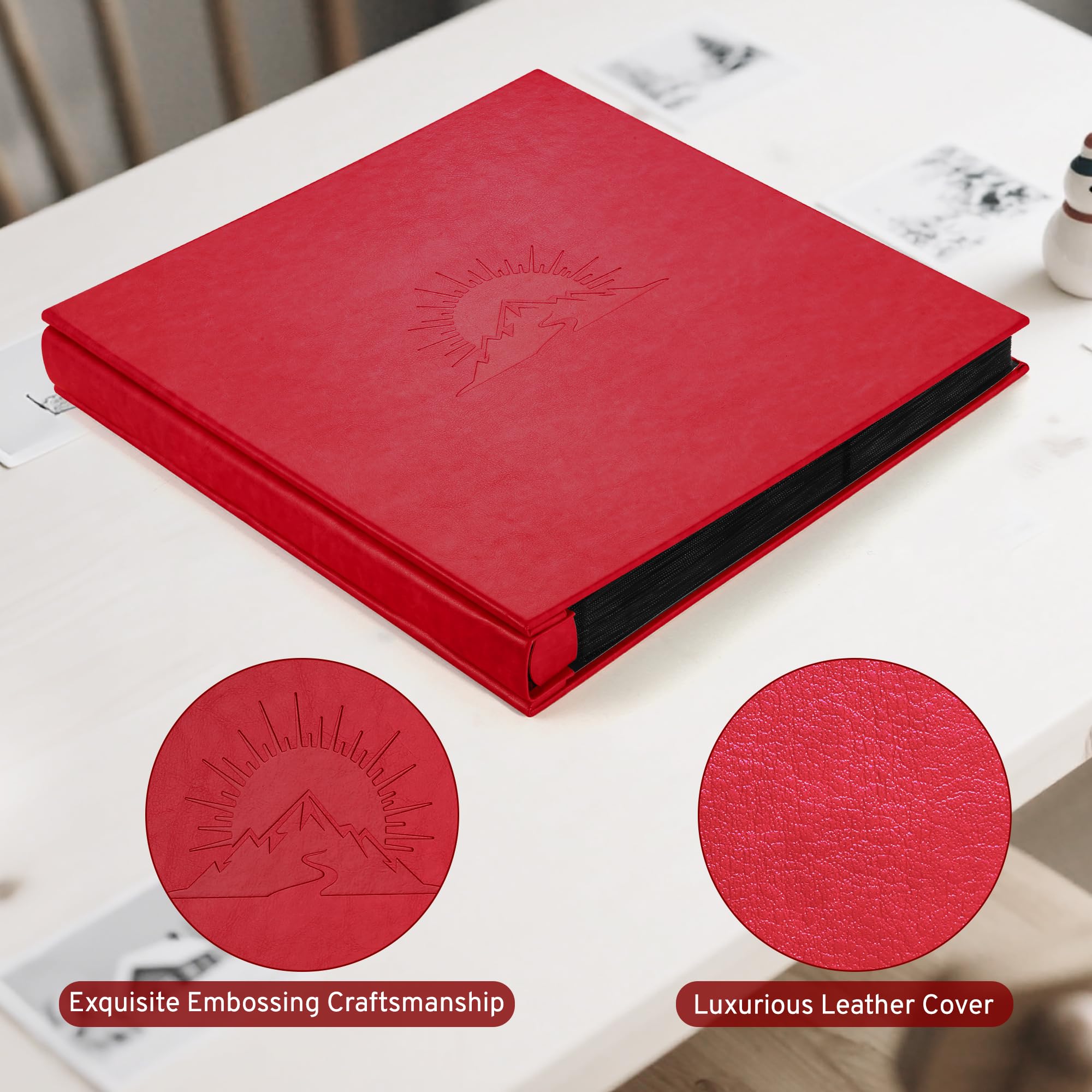 DazSpirit Photo Album 6x4 600 Pockets, Leather Cover with Elegant Embossed Pattern - Image 2