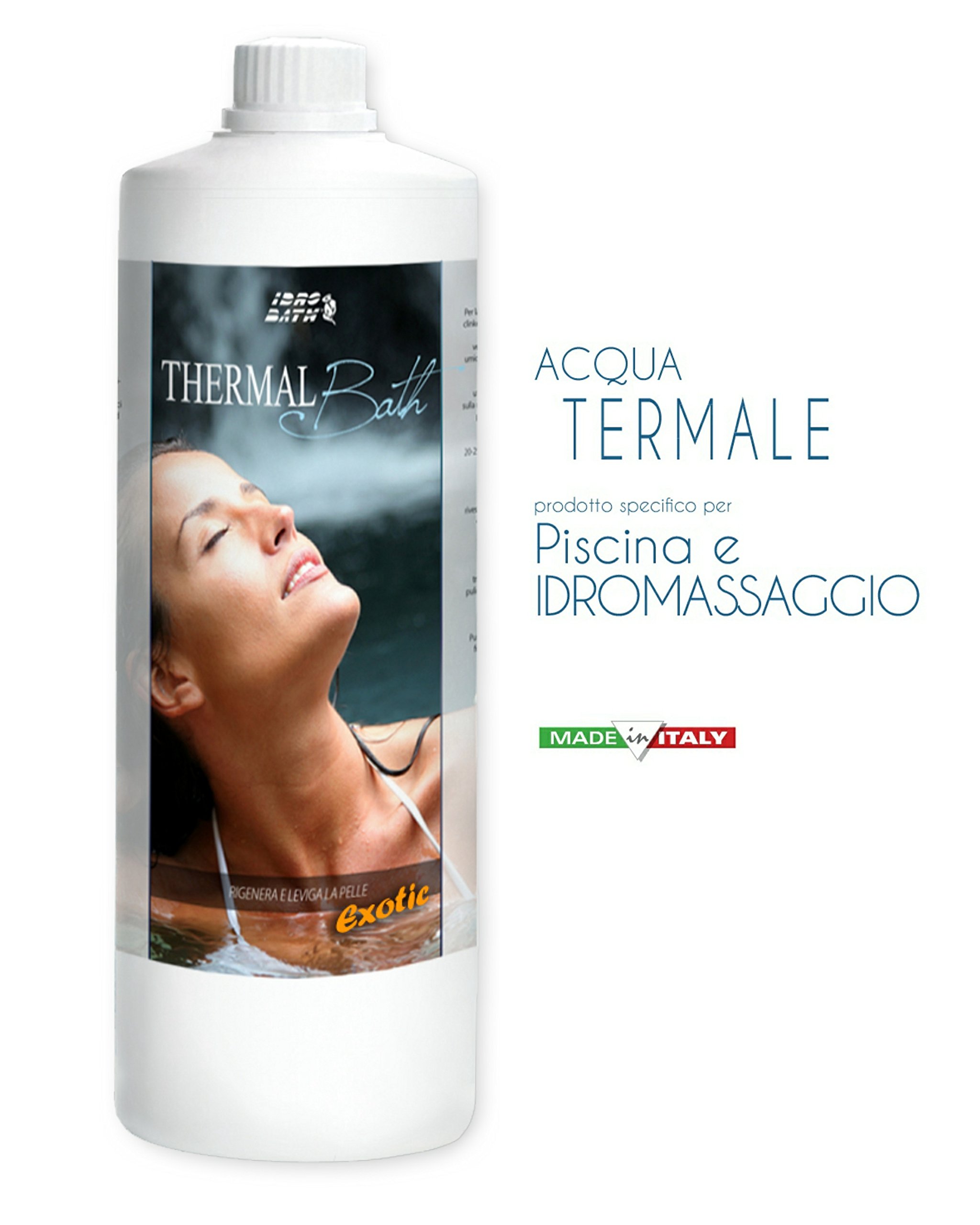 Eau Thermale 4 Fragrances. Eau Thermale pour Spa, Hydromassage, Jacuzzi et Piscine - 4 x 1 litre Thermal Bath Kit 1Lt. X 4pz. (parfumes BALSAMIQUE, BRISÉE DE MER, FRUCTIS, EXOTIQUE)