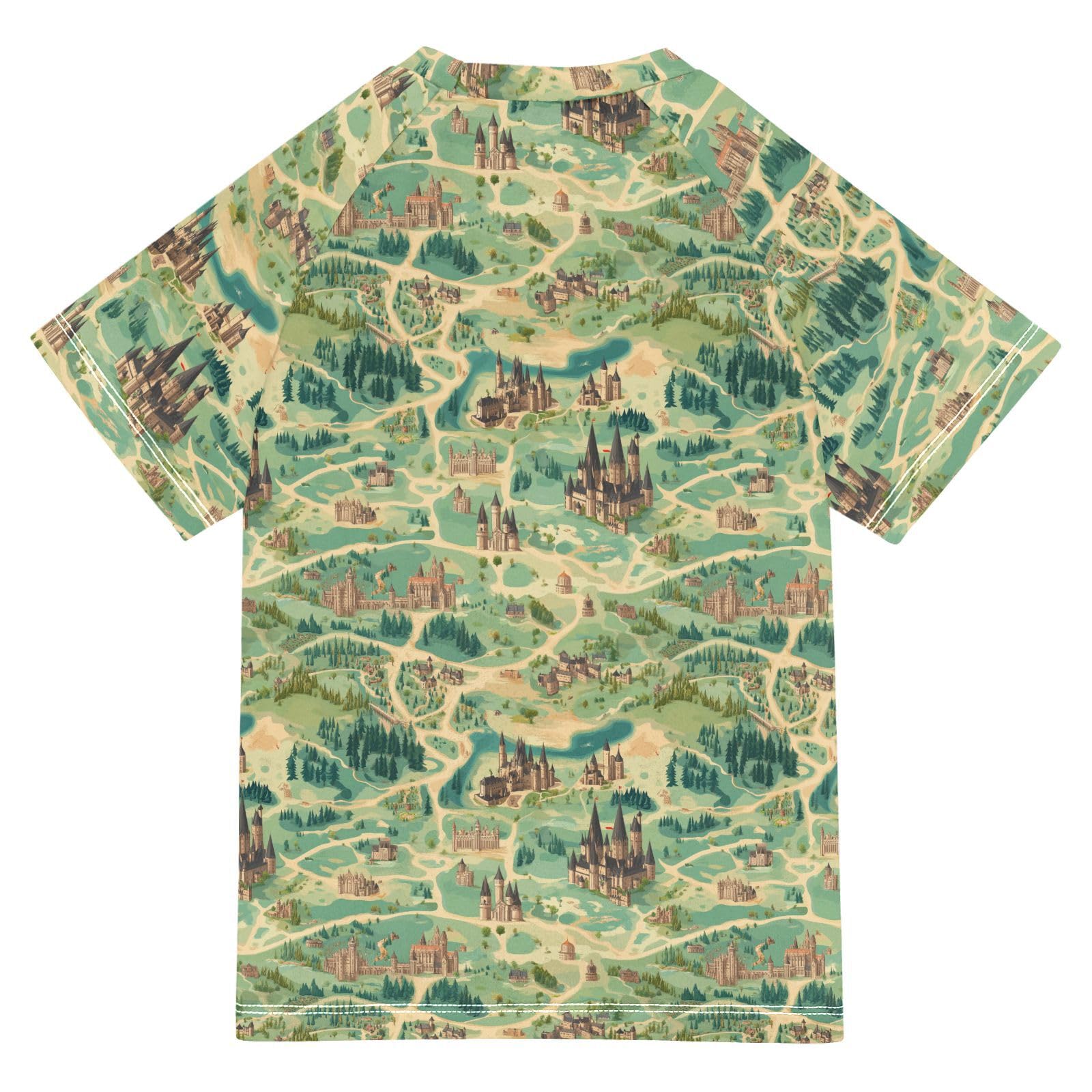 Matching Bathing Suits for Kids Short Sleeve Childrens Bathing Suits 5T Game Map