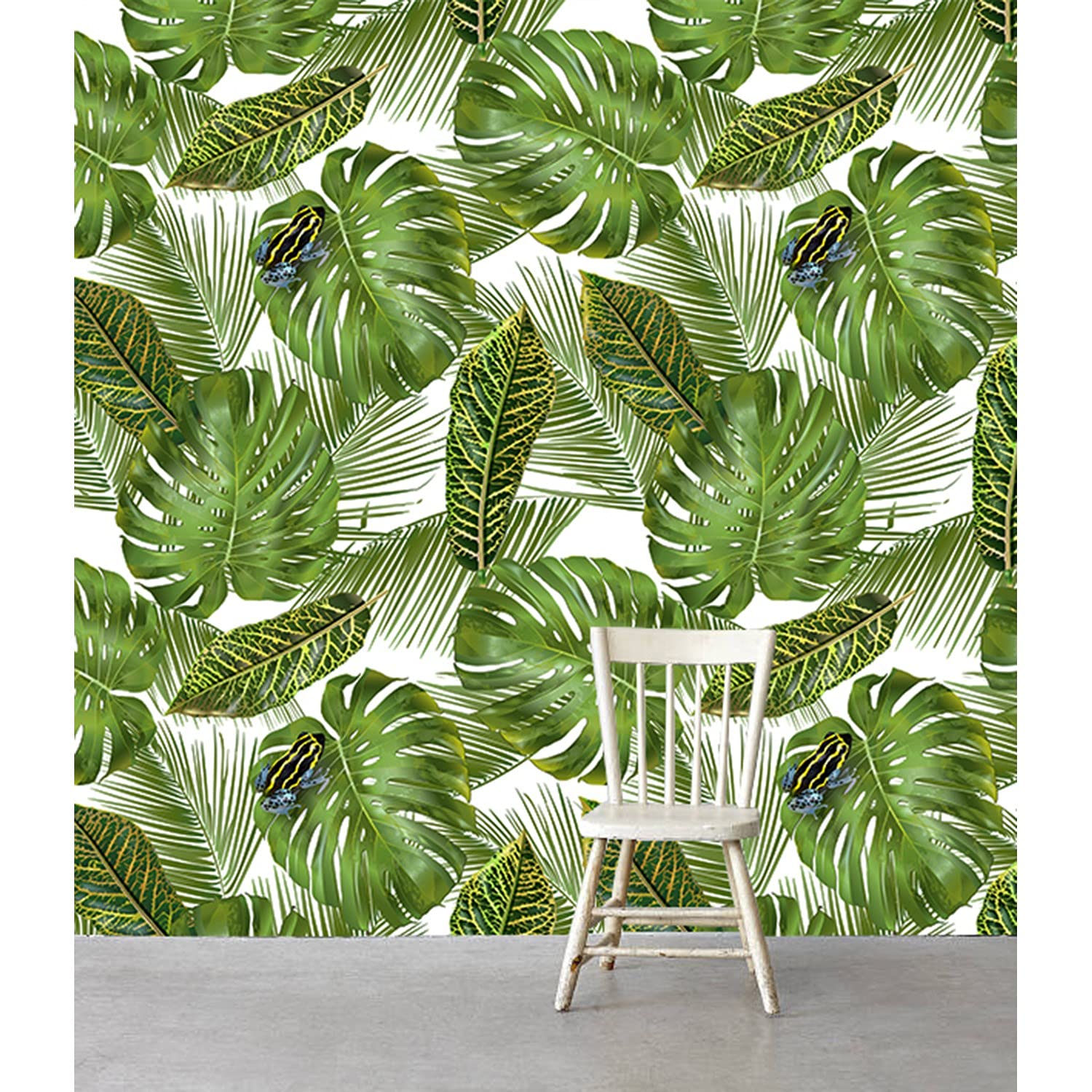 Papier peint feuilles tropicales pour relooker facilement un meuble ou un mur abîmé