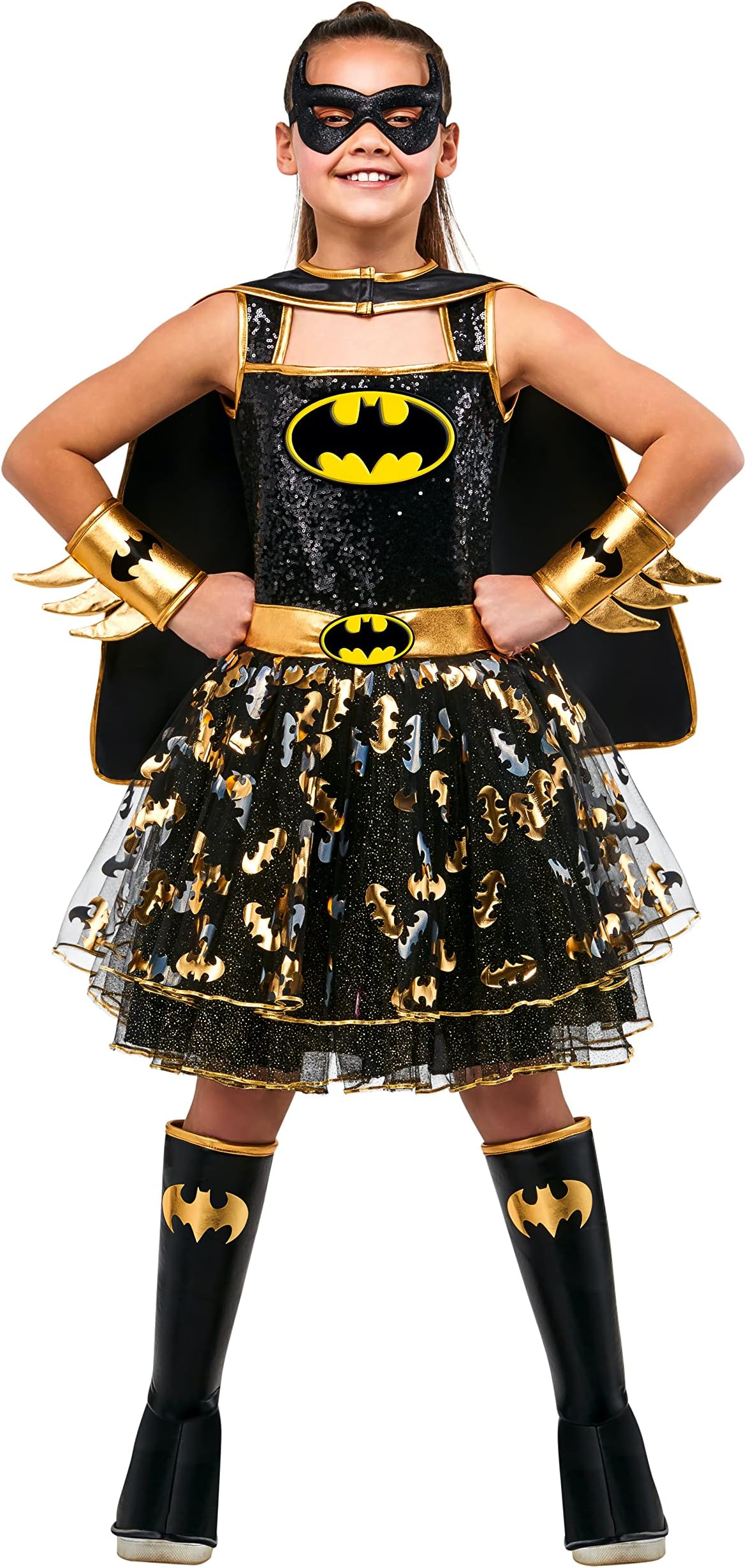 Rubie's Girl's DC Batgirl Tutu Dress with Cape and Mask