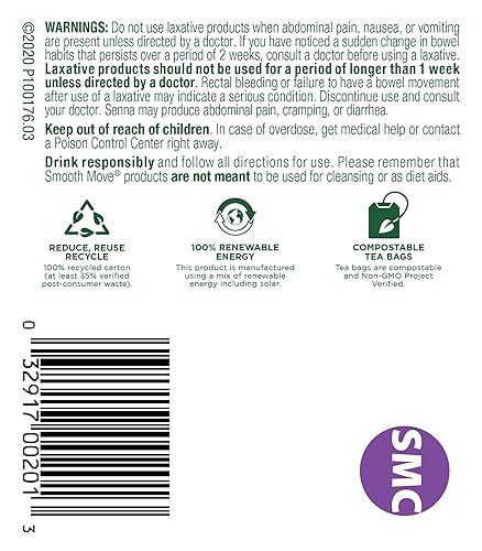 Miniatura 6 de Traditional Medicinals Té de hierbas orgánico Smooth Move Manzanilla paquete de 2; 32 unidades.