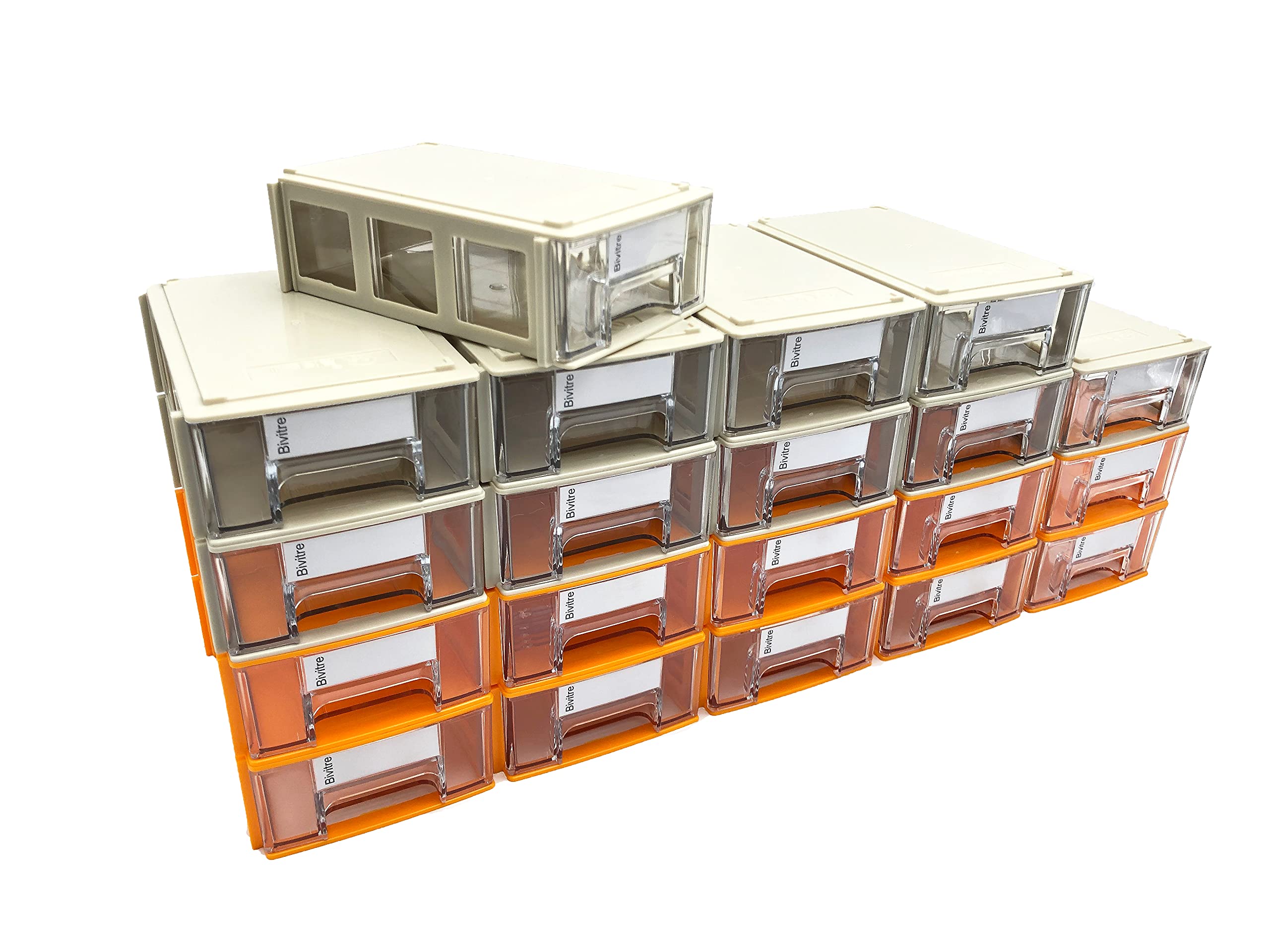 Buy Plastic Storage Drawers Set of 20, Stackable Storage Drawers for