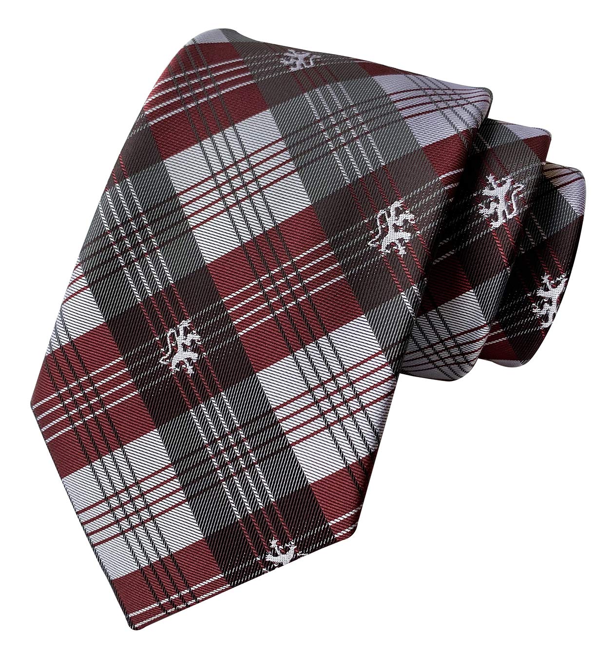 ElfevesMen's Striped Gingham Check Pattern Ties Business Formal Designer Neckties