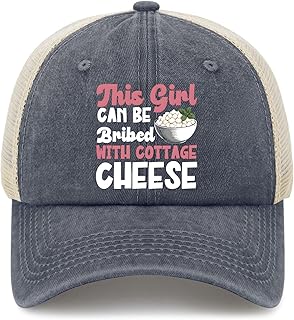 This Girl be bribed with Cottage Cheese Hat for Womens Baseball Cap Trendy