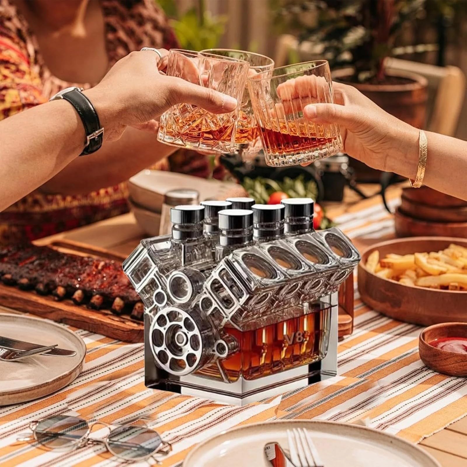 Motorrad-Design Whiskyflasche - Dekorative Leerflasche Für Sammler & Barkeeper