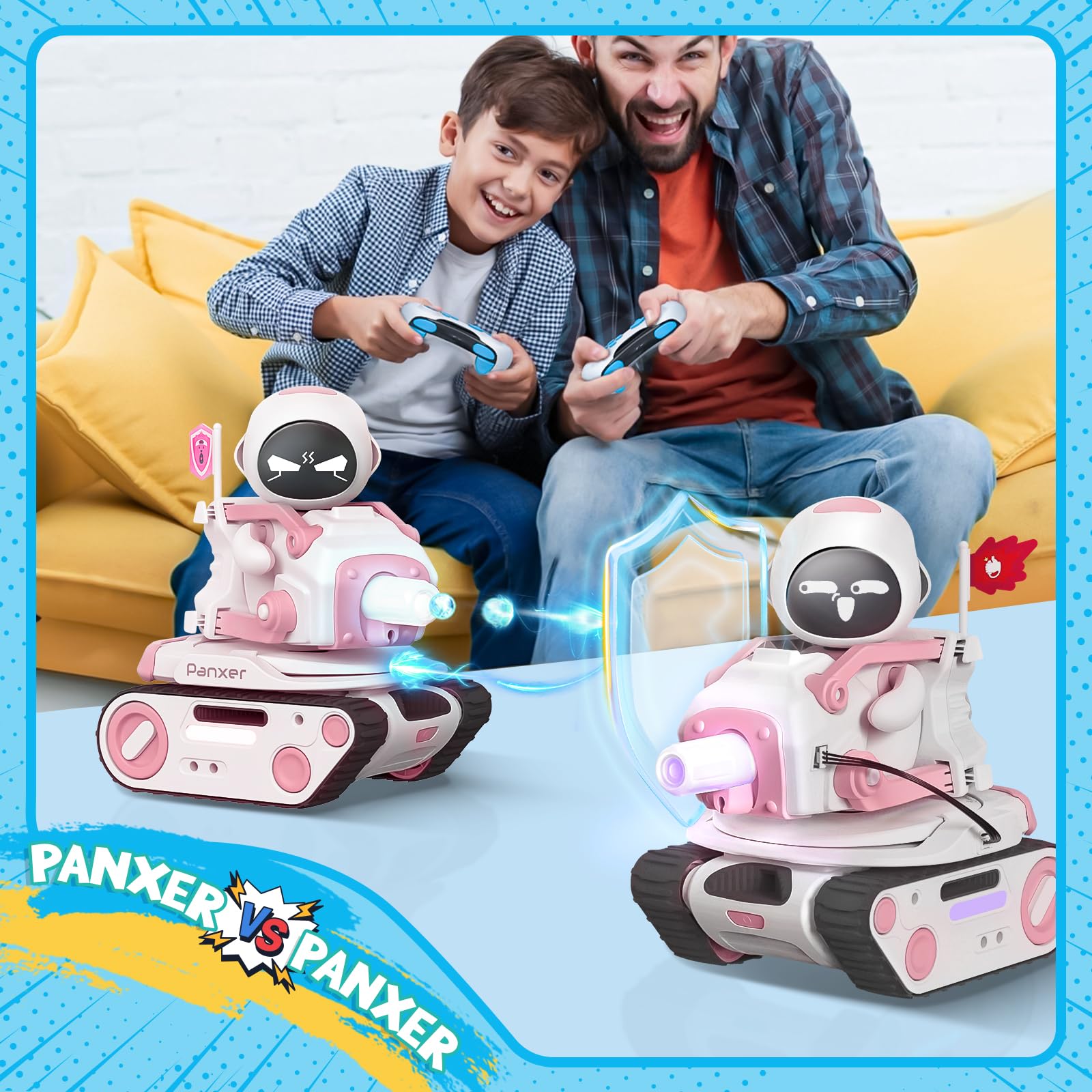 ENERGIZE LAB Panxer Pink Exclusive Vehicle for Eilik Robot