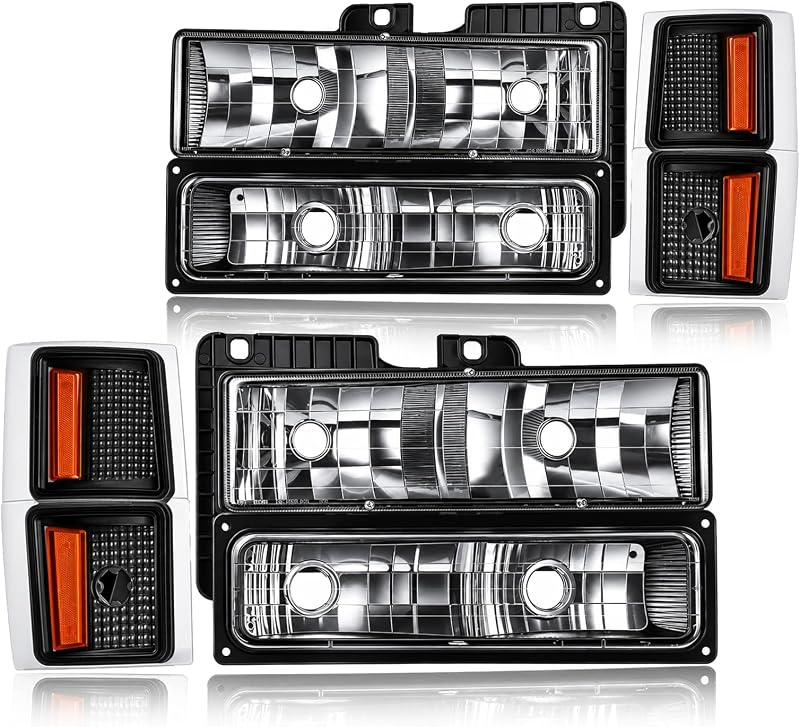 Conjunto de faróis dianteiros DimFlux para Chevy Silverado 1994–1998 – Par