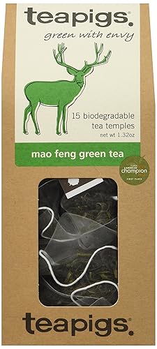 Teapigs Mao Feng té verde, 15 unidades (paquete de 6)