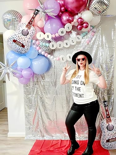 Miniatura 8 de 2 globos gigantes de fiesta de guitarra de 35 pulgadas/decoraciones de fiesta de cumpleaños de guitarra de nota musical/decoraciones de fiesta de